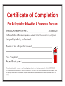 Fire Extinguisher Certificate Pdf - Fill Online, Printable with regard to Fire Extinguisher Certificate Template