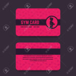 Fitness Club, Gym Card Template, Vector Illustration With Regard To Gym Membership Card Template