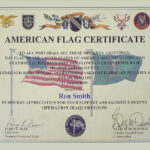 Flag Flown Certificate Template – Papele.alimentacionsegura With Regard To Officer Promotion Certificate Template