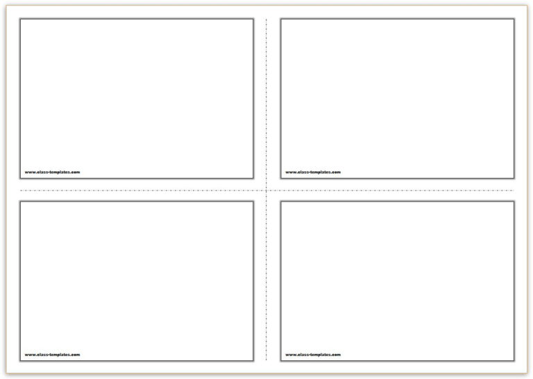Word Cue Card Template