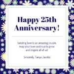Floral 25Th Wedding Anniversary Card Template Template Throughout Template For Anniversary Card