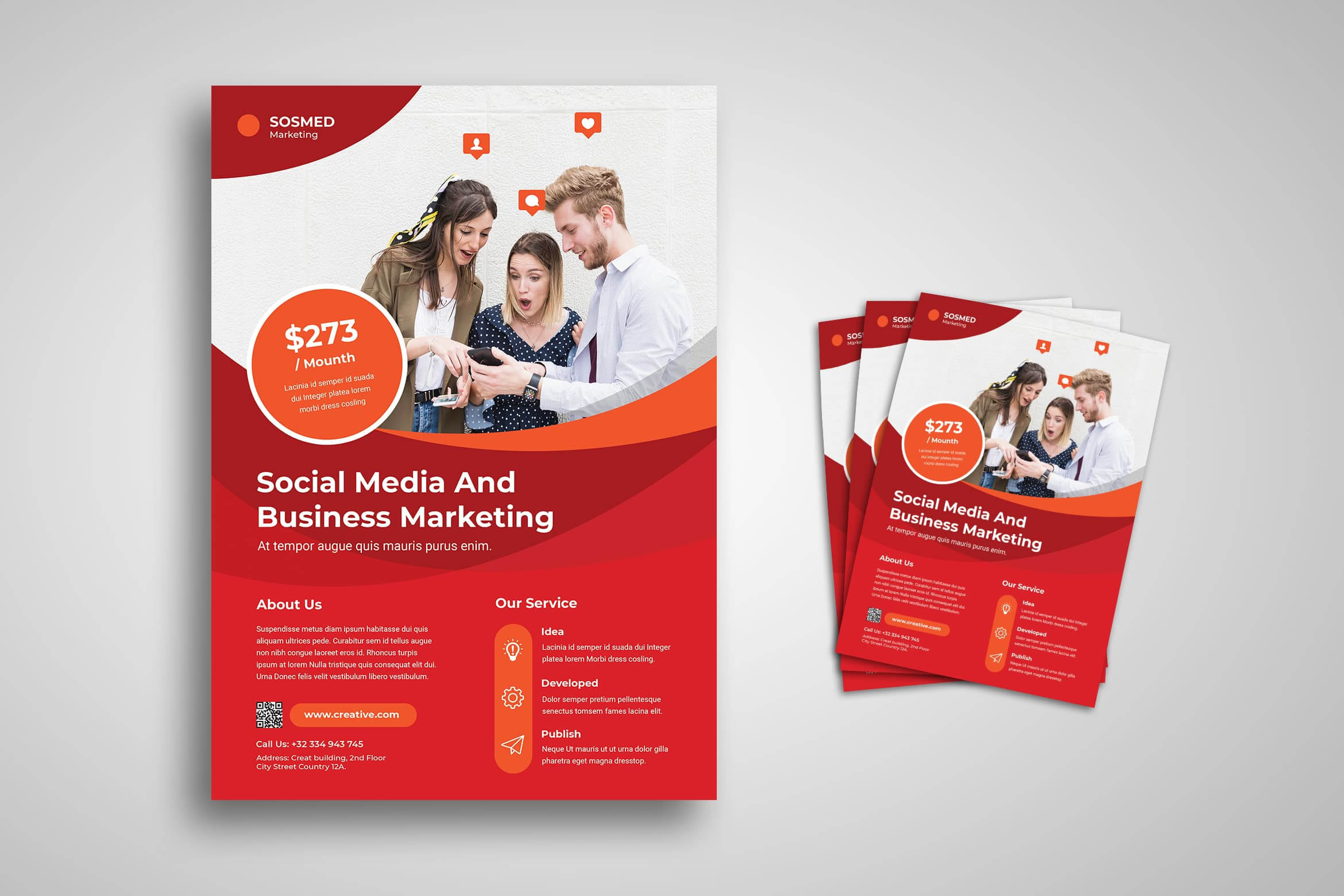 Flyer Template – Social Media Expert With Social Media Brochure Template