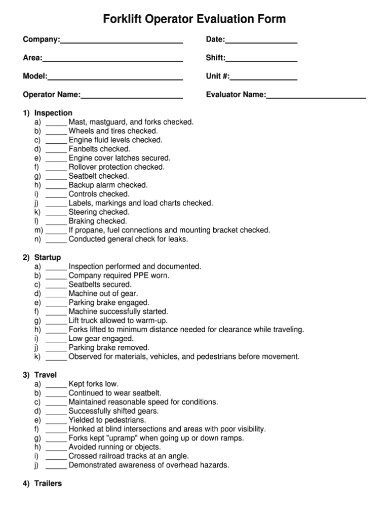 Forklift Certification Template - Sample Professional Templates