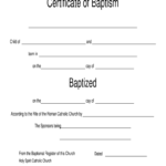 Form Of Baptism – Fill Out And Sign Printable Pdf Template | Signnow Inside Roman Catholic Baptism Certificate Template