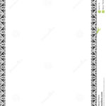 Frame Blank Template For A Certificate Stock Illustration For Certificate Of License Template