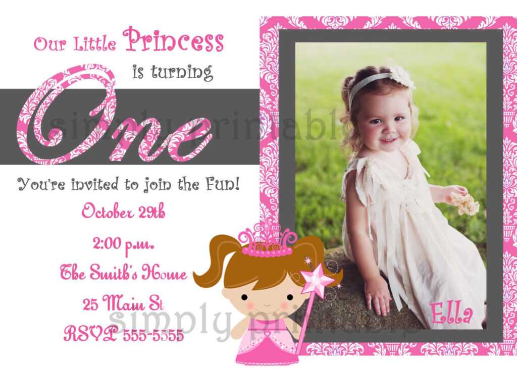 Free 1St Birthday Invitation Templates Full Photo – Free Throughout ...