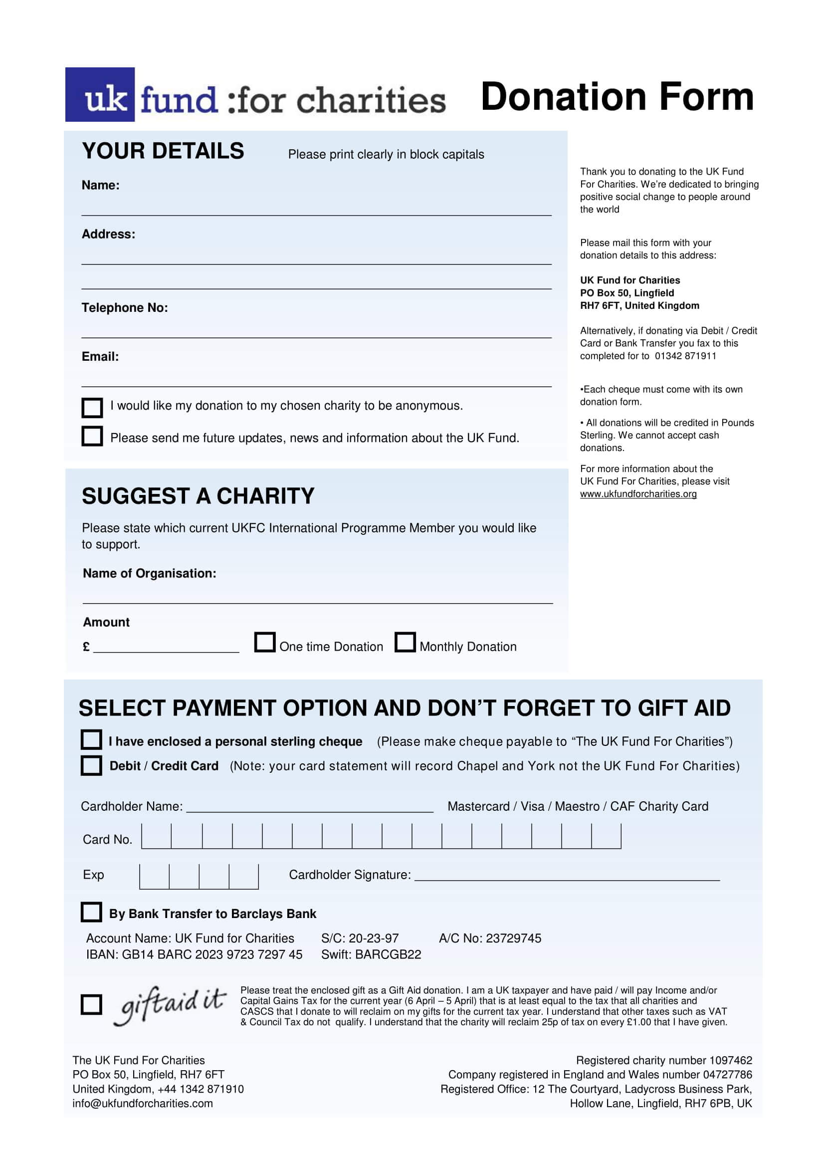 Free 5+ Charity Donation Forms In Pdf | Ms Word For Organ Donor Card Template