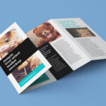 Free Accordion 4 Fold Brochure / Leaflet Mockup Psd Throughout Quad Fold Brochure Template