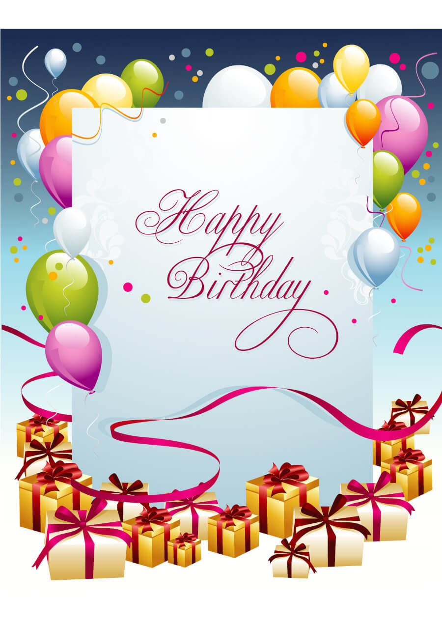 Free Birthday Card Template – Tomope.zaribanks.co Throughout Microsoft Word Birthday Card Template