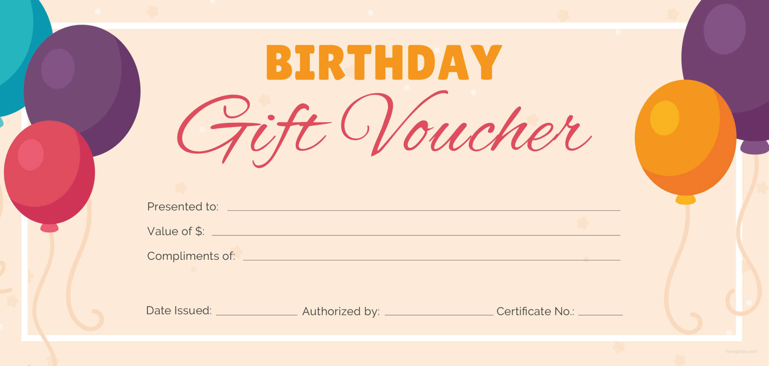 Free Birthday Gift Certificate Templates | Certificate Within Track And Field Certificate Templates Free