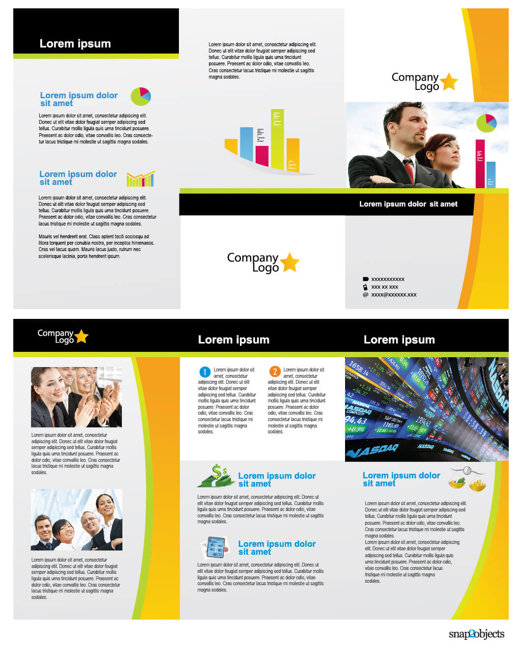 Free Business Vector Brochure Template In Illustrator Pertaining To Brochure Templates Ai Free Download