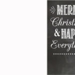 Free Chalkboard Christmas Card Templates | Oldsaltfarm Regarding Free Holiday Photo Card Templates