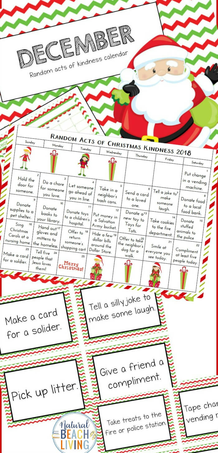 Free Christmas Calendar & Random Acts Of Kindness Ideas Pertaining To Random Acts Of Kindness Cards Templates