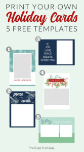 Free Christmas Card Templates - The Crazy Craft Lady within Printable Holiday Card Templates