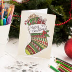 Free Christmas Coloring Card With Regard To Diy Christmas Card Templates