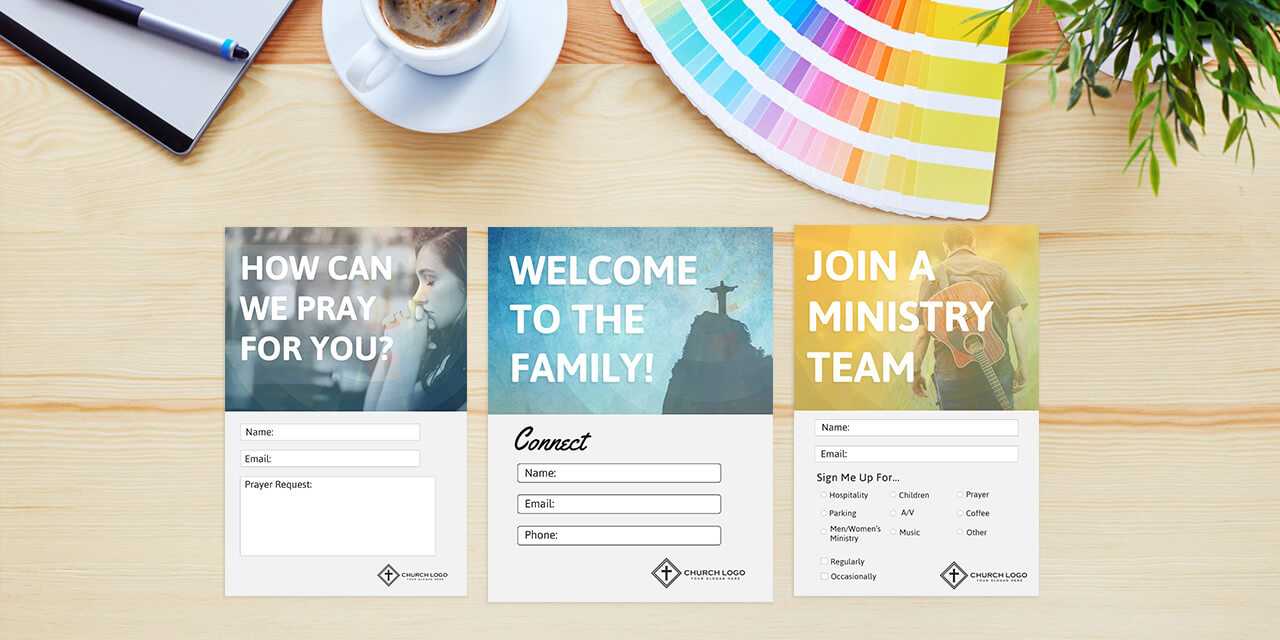 Free Church Connection Cards - Beautiful Psd Templates Regarding Church Visitor Card Template