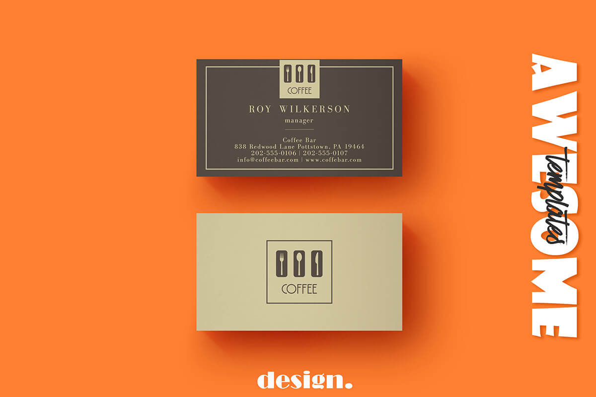 Free Coffee Business Card Template – Creativetacos Intended For Coffee Business Card Template Free