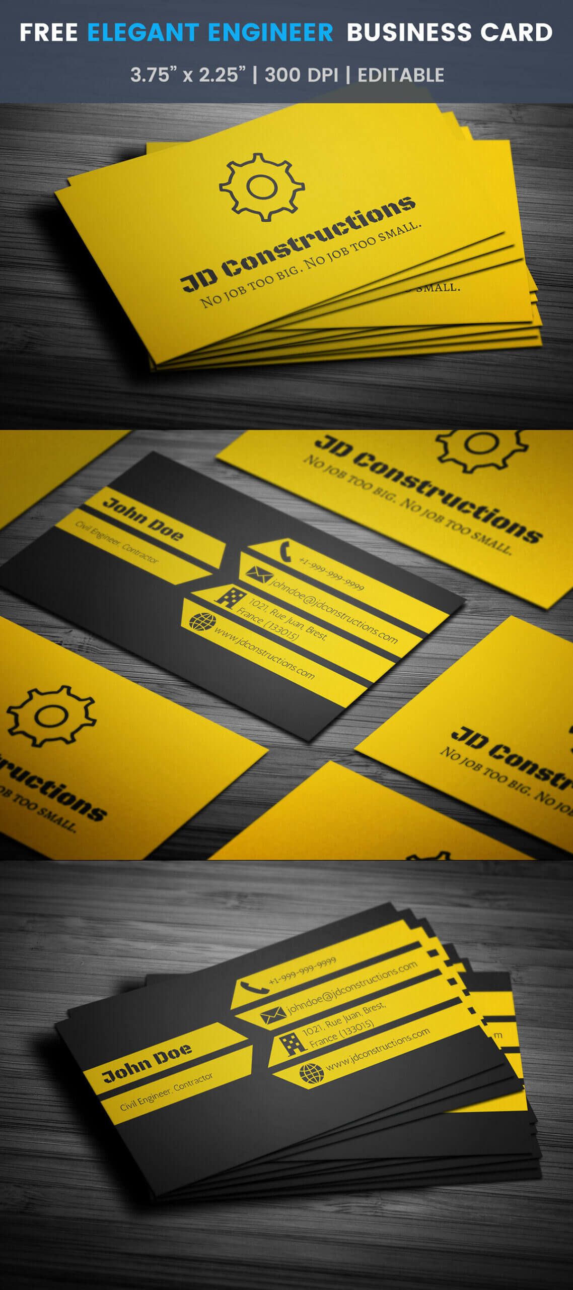 Free Construction Business Card Template On Student Show Pertaining To Construction Business Card Templates Download Free