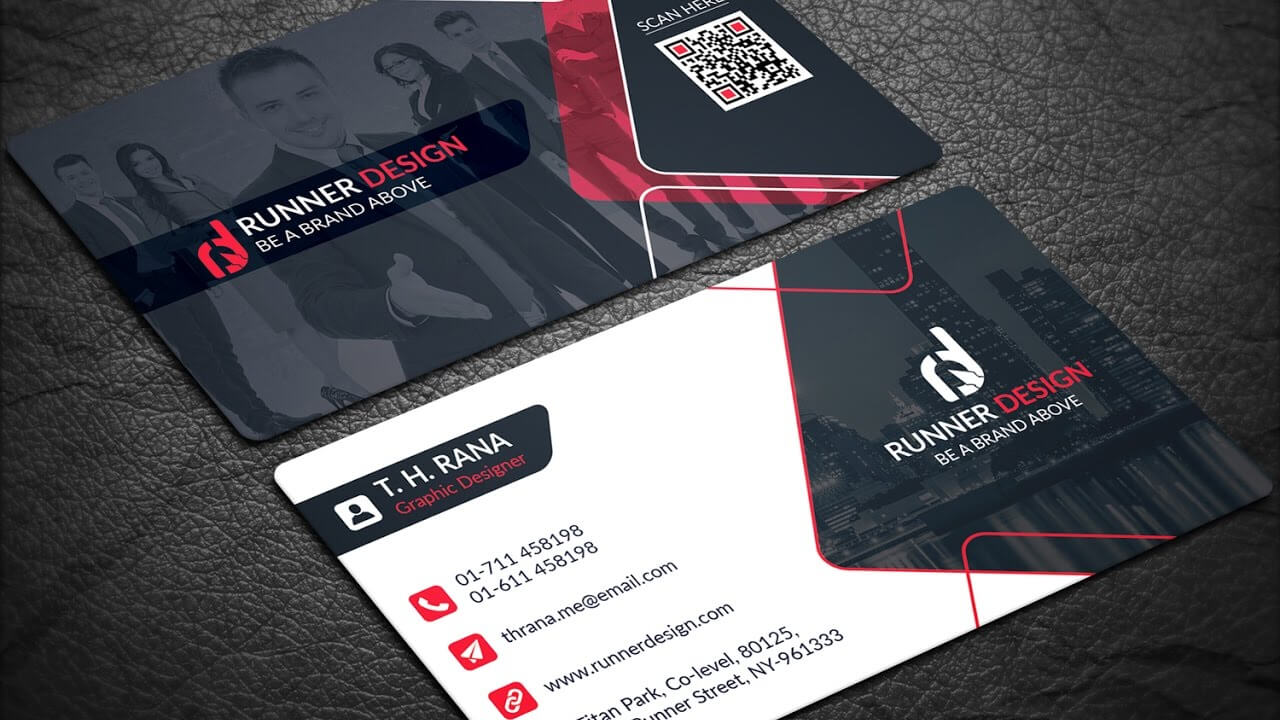 Free Corporate Business Card Photoshop Template Throughout Business Card Template Photoshop Cs6