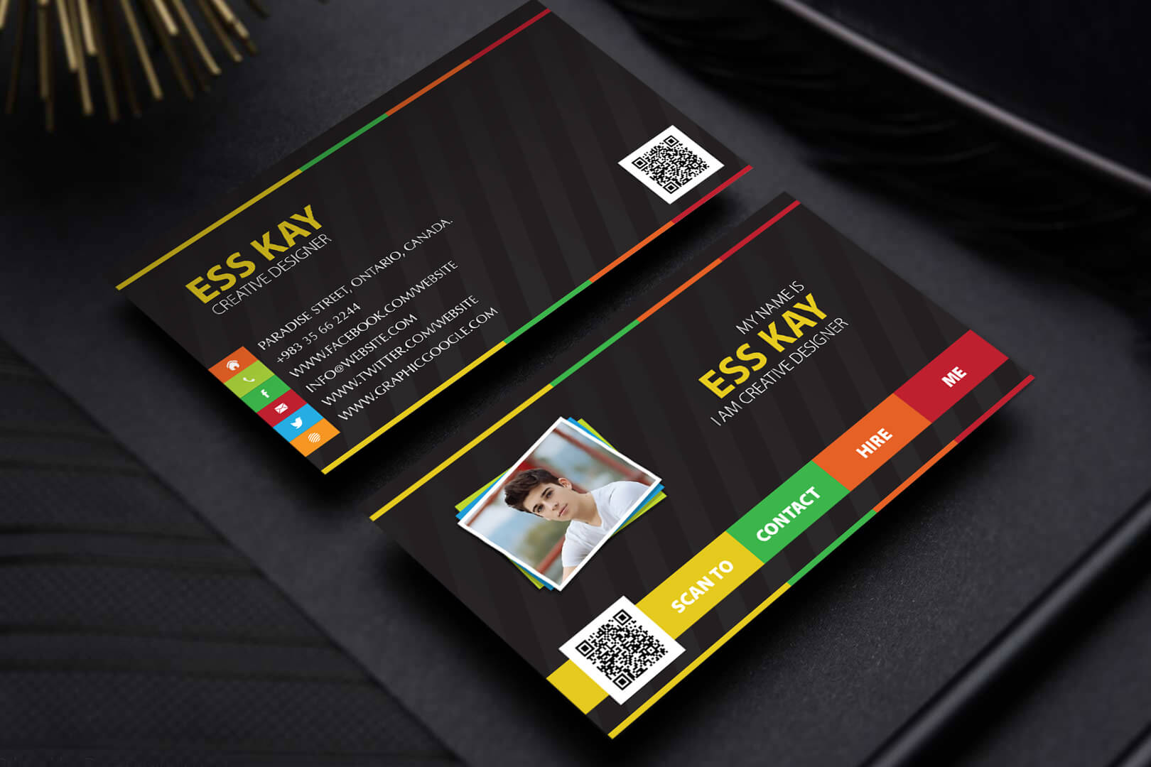Free Designers Creative Personal Business Card Template Psd With Regard To Free Personal Business Card Templates