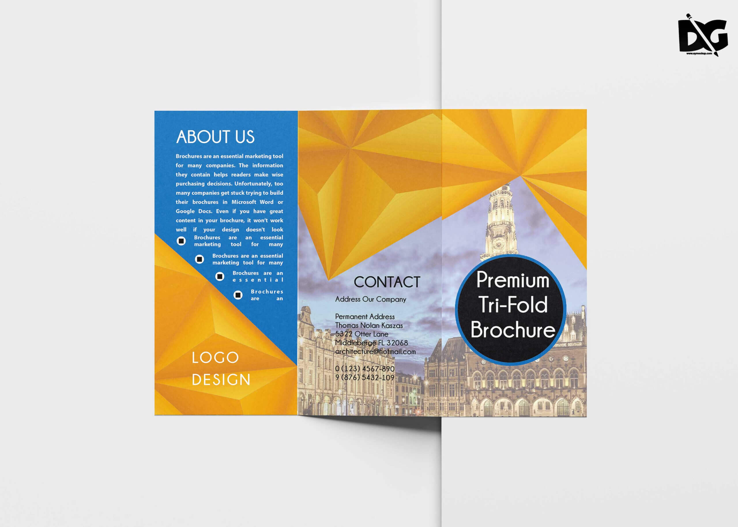 Free Download Architectural Tri Fold Psd Brochure Template Within Architecture Brochure Templates Free Download