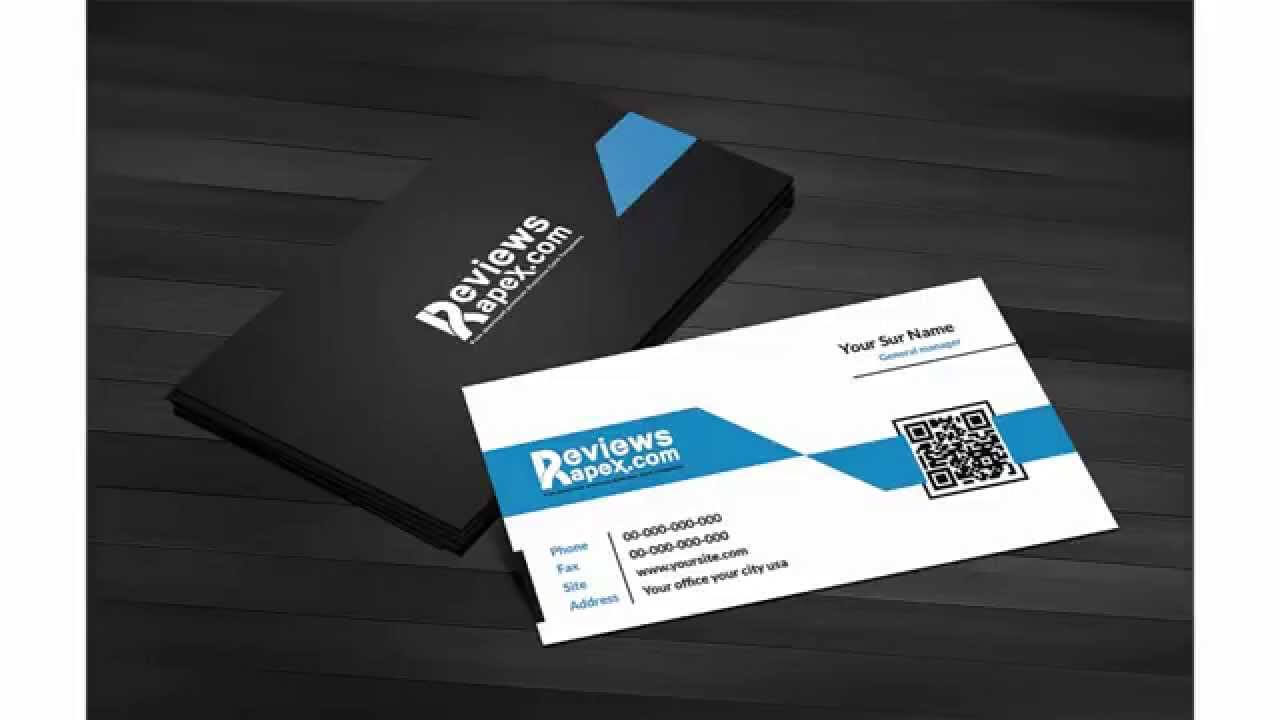 Free Download Black & Blue Corporate Business Card Template With Qr Code Inside Qr Code Business Card Template