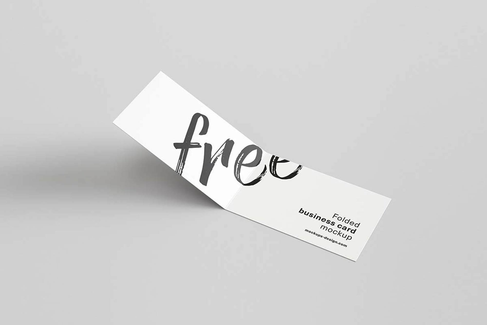 Free Folded Business Cards Mockup (Psd) With Fold Over Business Card Template