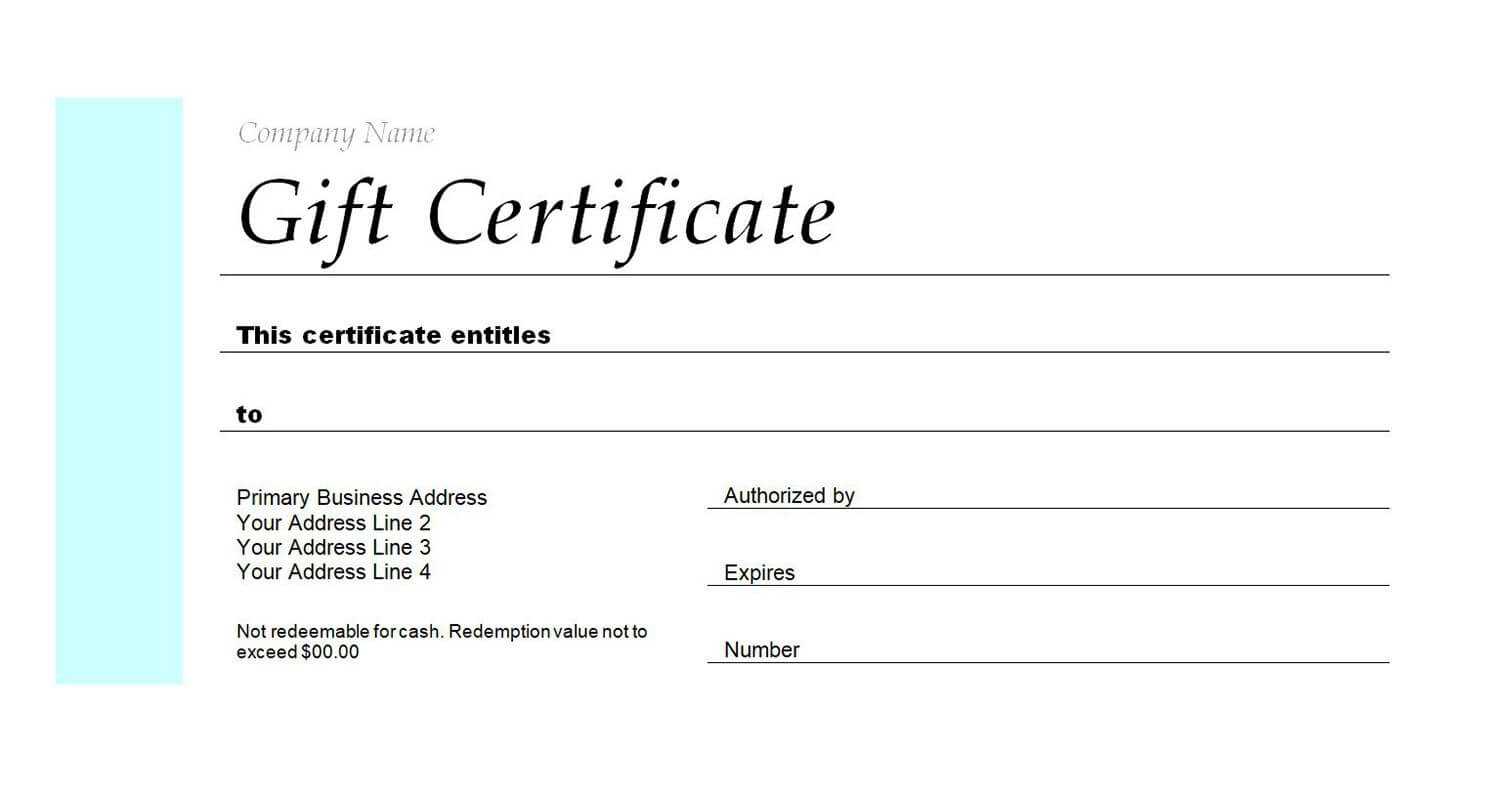 Free Gift Certificate Templates You Can Customize With Regard To Dinner Certificate Template Free