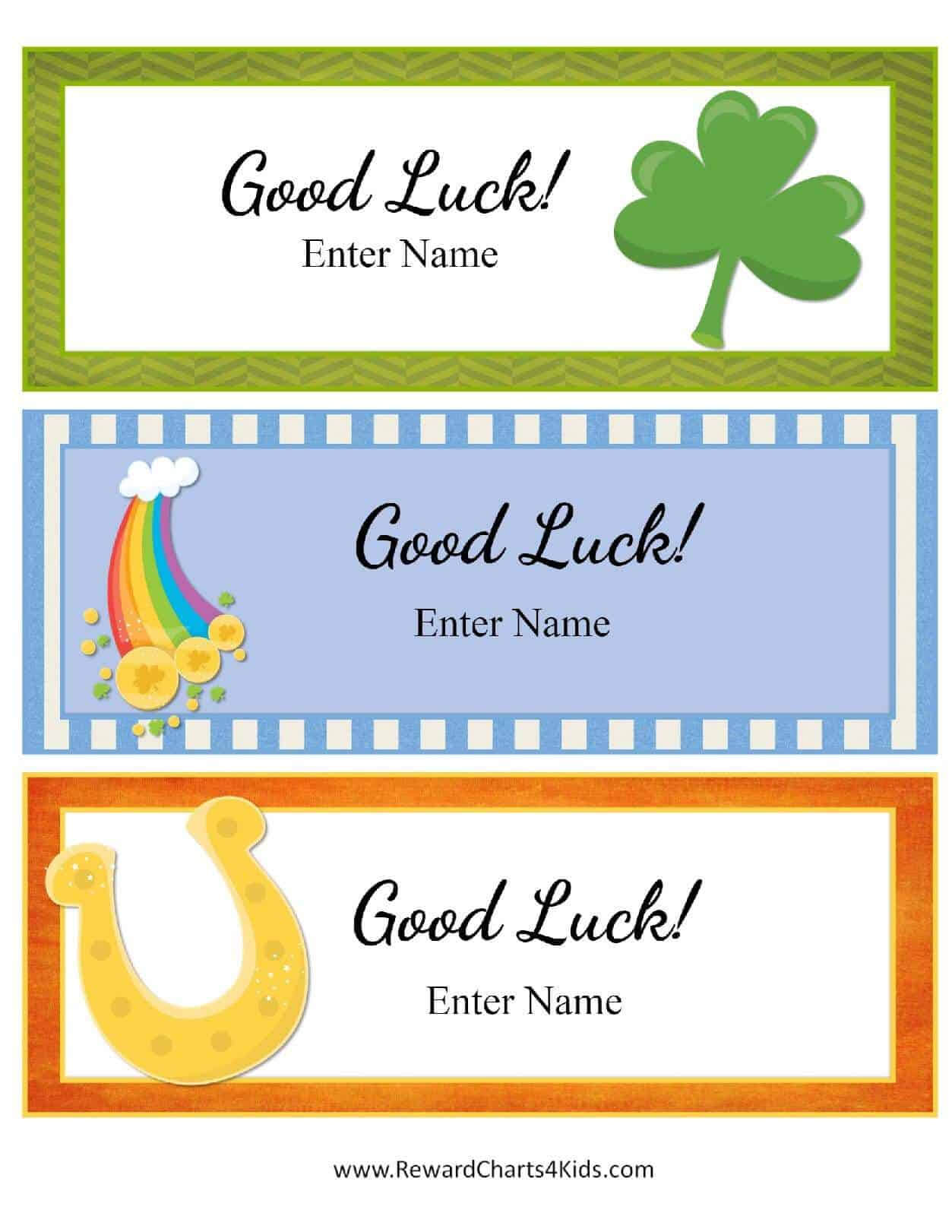 Free Good Luck Cards For Kids | Customize Online & Print At Home Throughout Good Luck Card Template