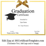 Free Graduation Certificate Template | Customize Online & Print Pertaining To Free Printable Graduation Certificate Templates