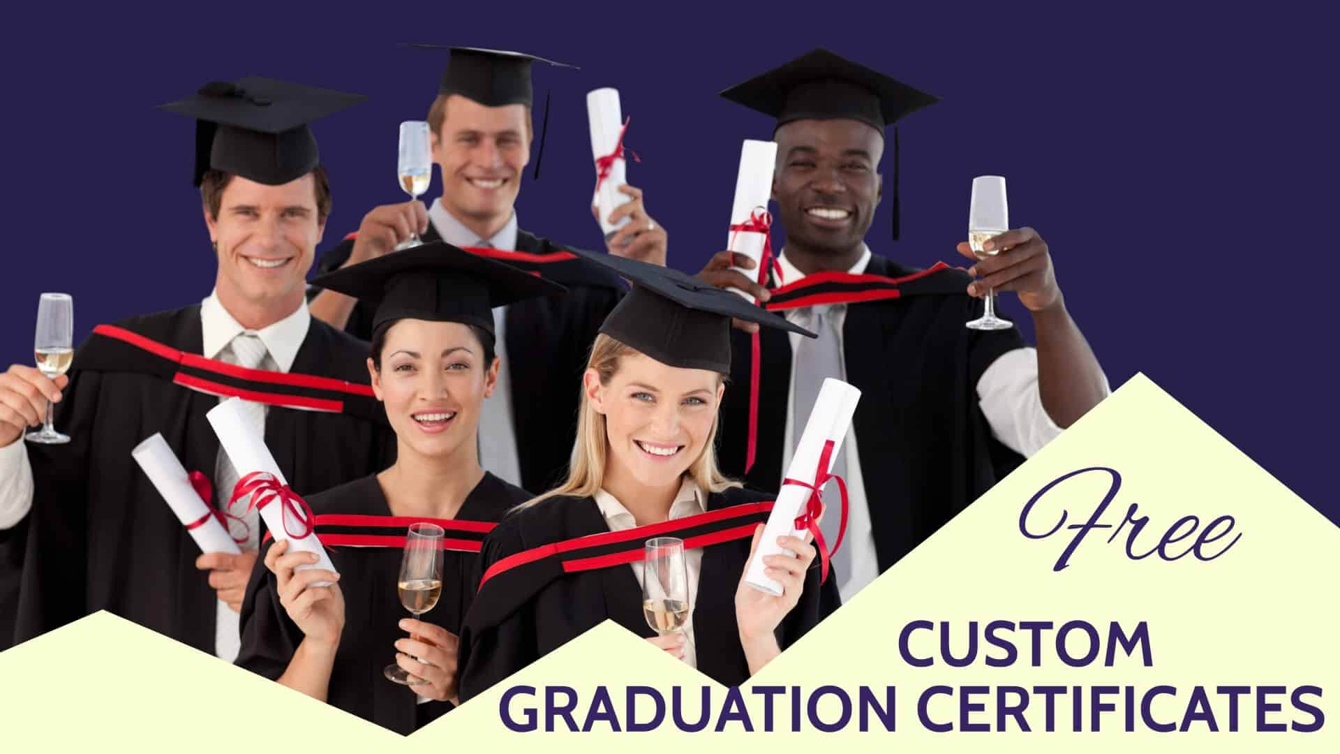 Free Graduation Certificate Templates | Customize Online With Free Printable Graduation Certificate Templates
