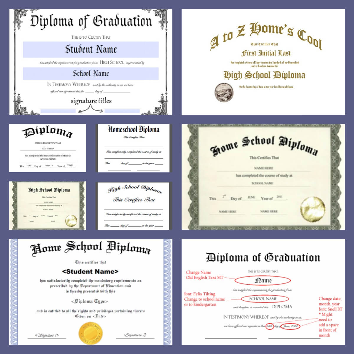 Free Homeschool Diploma Forms Online – A Magical Homeschool With Ged Certificate Template Download