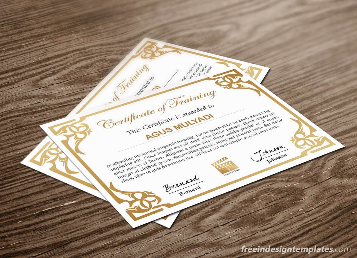 Free Indesign Certificate Template #1 | Free Indesign Throughout Indesign Certificate Template