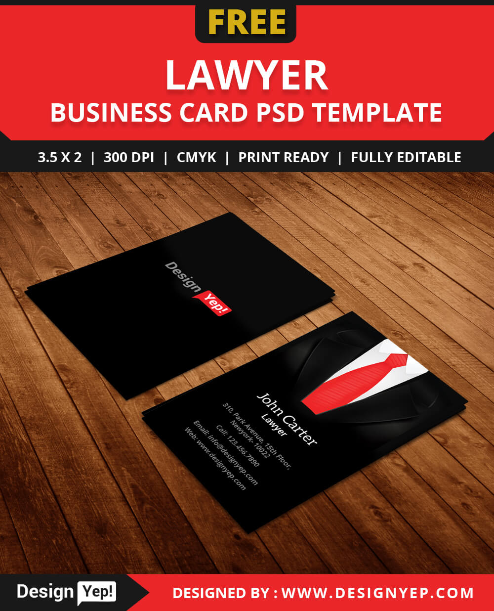 Free Lawyer Business Card Template Psd – Designyep With Regard To Legal Business Cards Templates Free