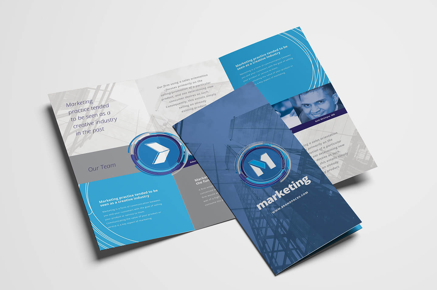 Free Multipurpose Trifold Brochure Template For Photoshop With Regard To Free Three Fold Brochure Template