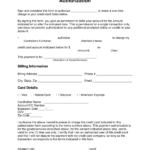 Free One (1) Time Credit Card Payment Authorization Form With Regard To Credit Card Billing Authorization Form Template