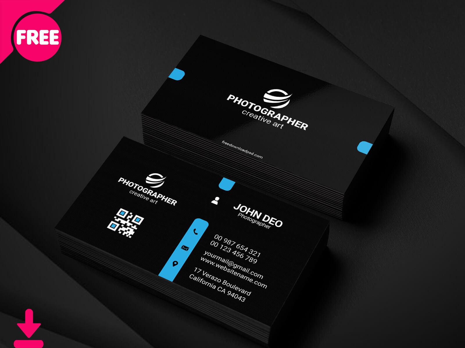 Free Personal Business Card Psd Template Coversheikh Pertaining To Free Personal Business Card Templates