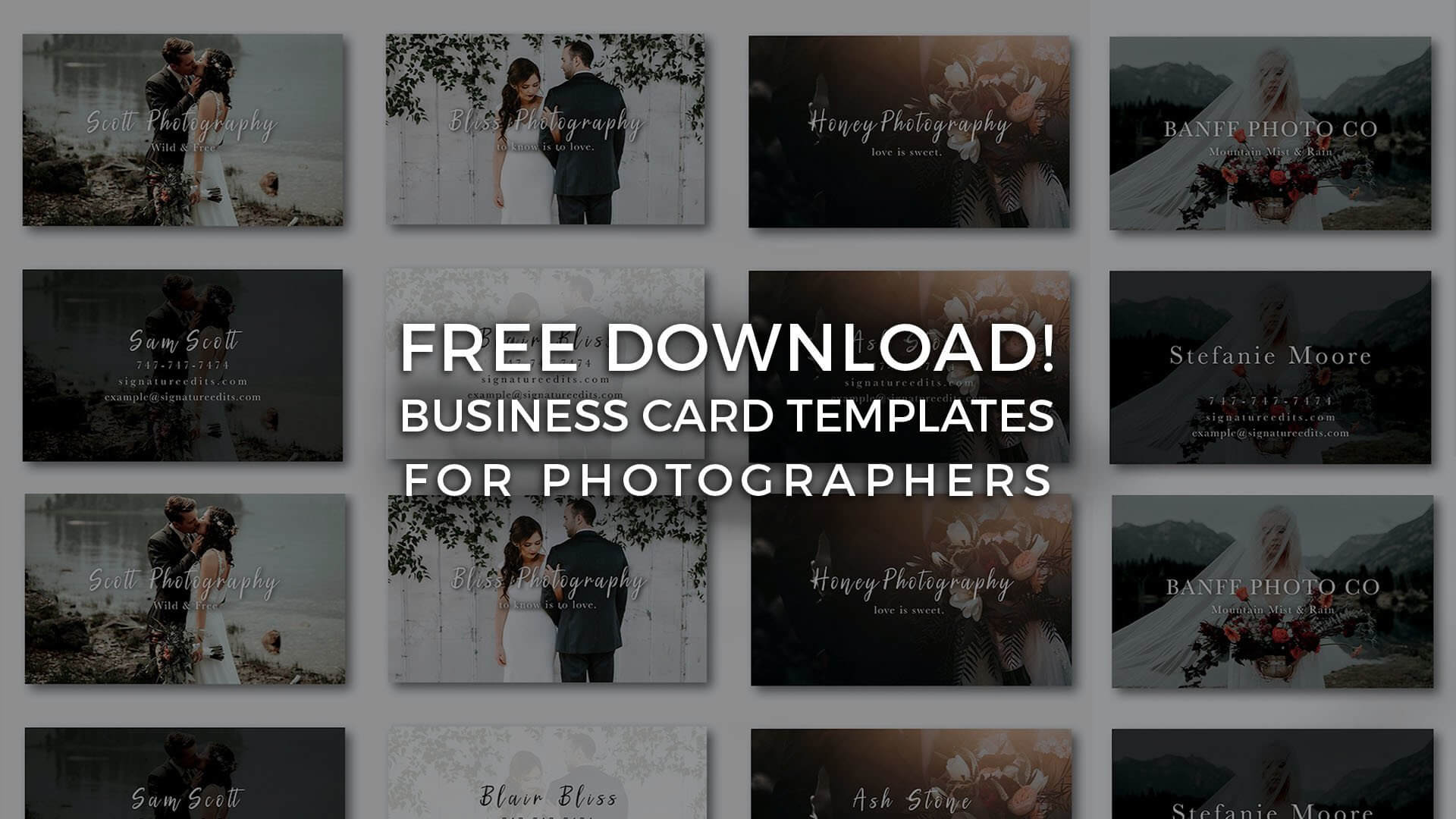 Free Photographer Business Card Templates! - Signature Edits Inside Photography Business Card Templates Free Download