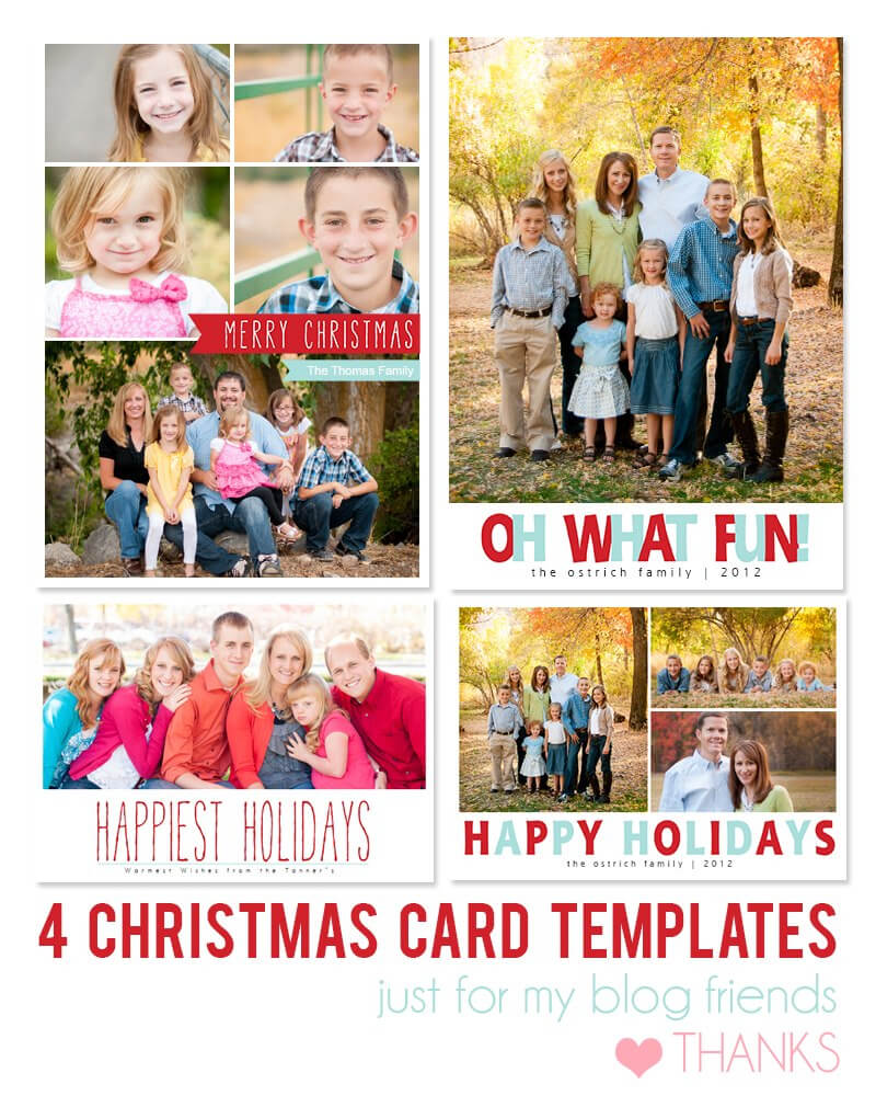 Free Photoshop Holiday Card Templates From Mom And Camera In Holiday Card Templates For Photographers
