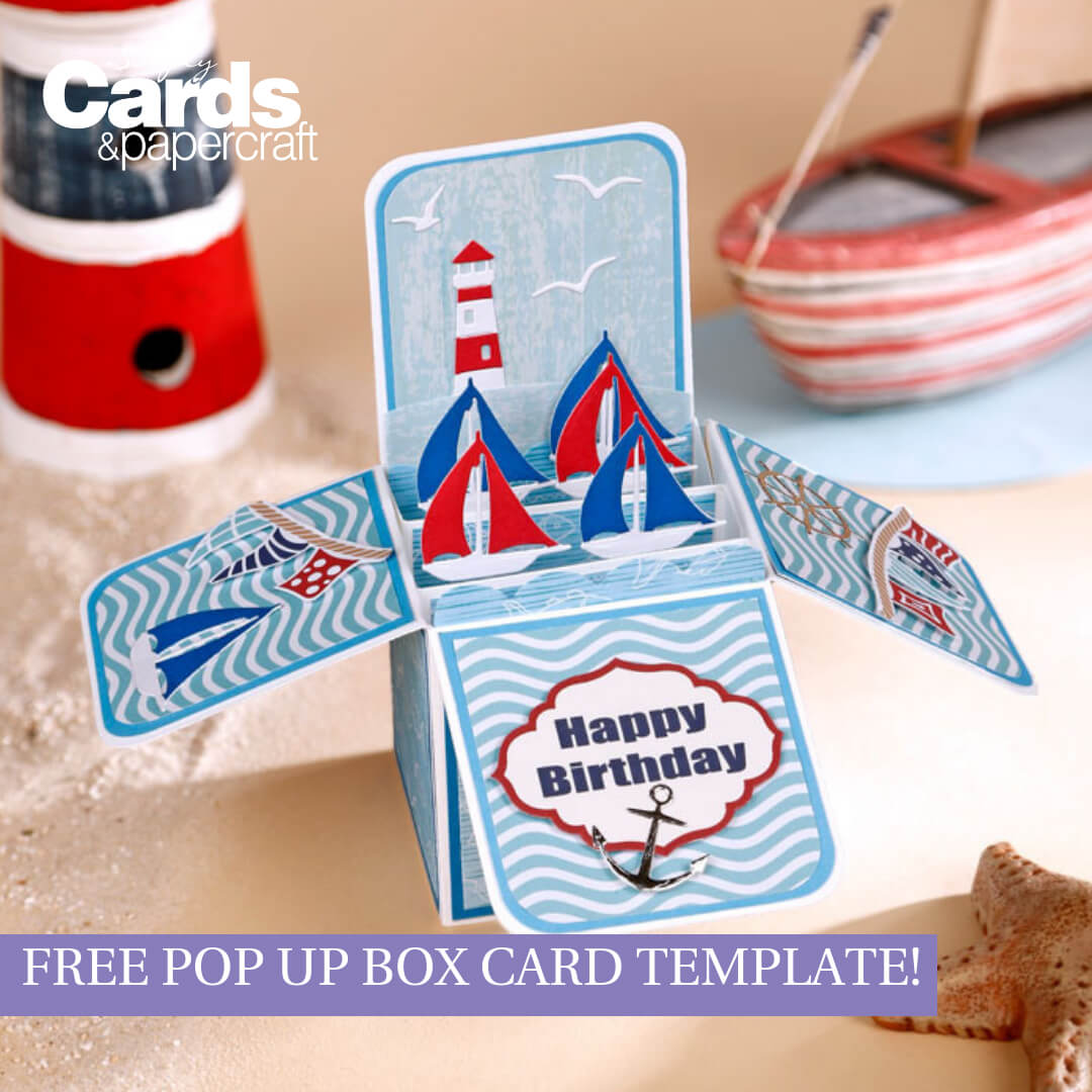 Free Pop Up Box Card Template Simply Cards Papercraft Intended For
