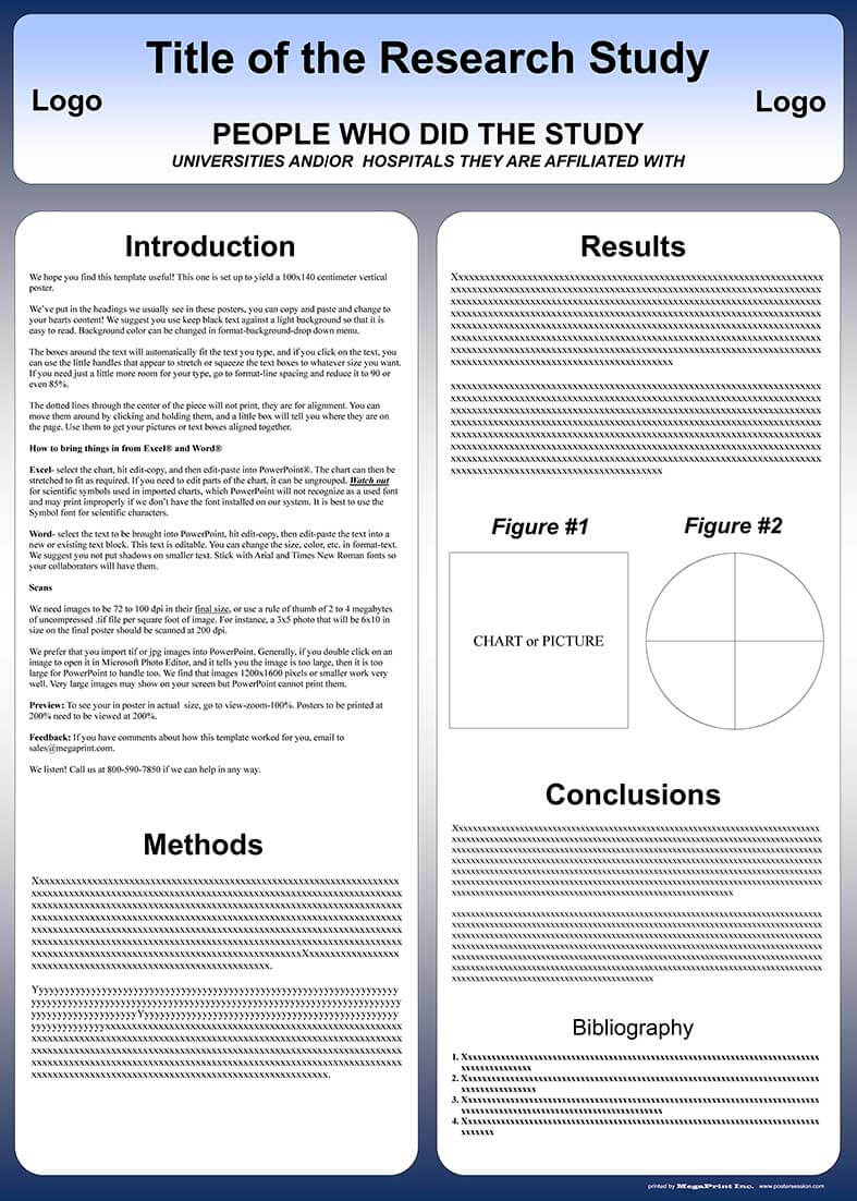 Free Powerpoint Scientific Research Poster Templates For Pertaining To Powerpoint Poster Template A0