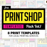 Free Print Shop Templates For Local Printing Services With Free Templates For Cards Print
