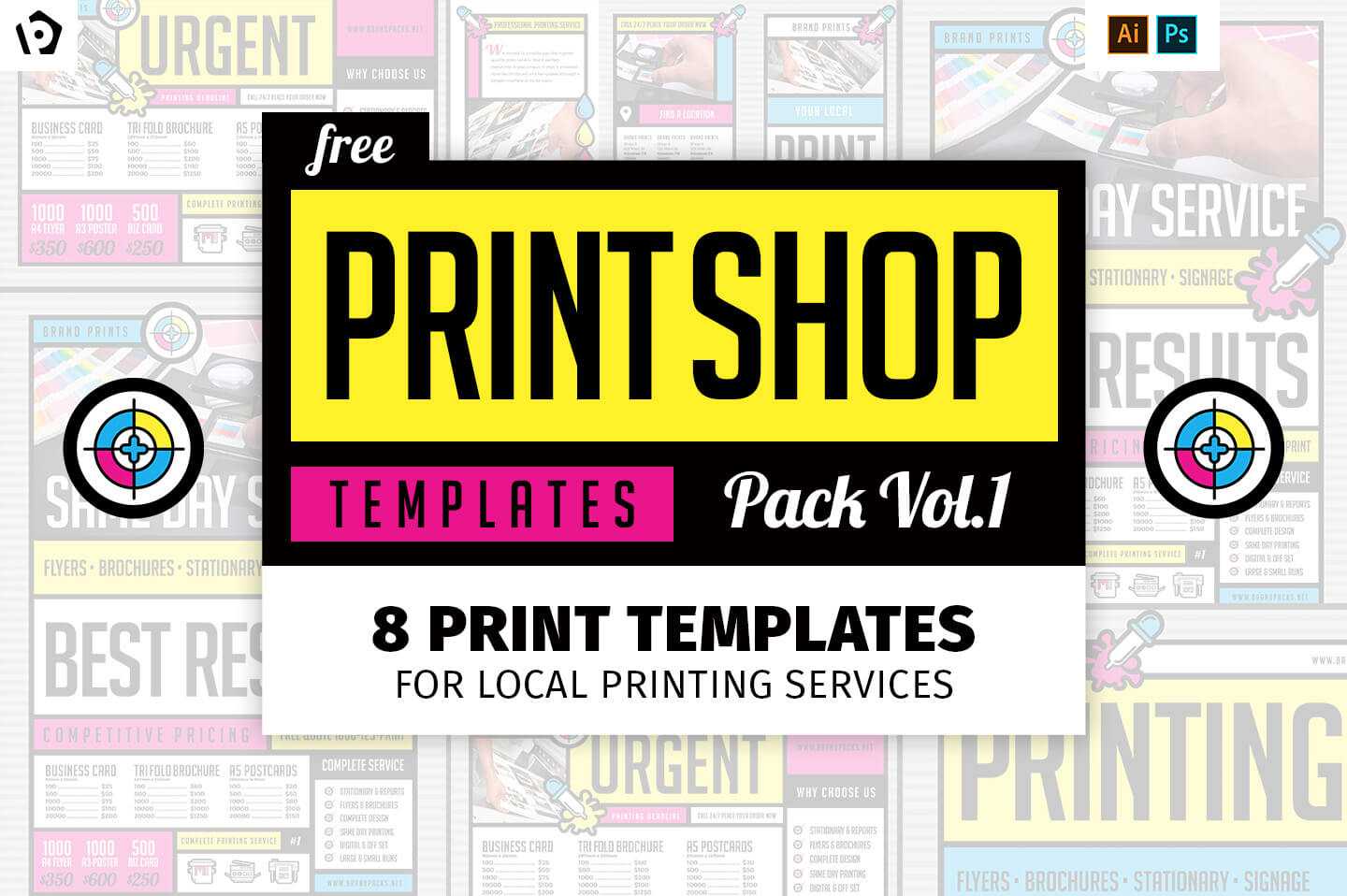 Free Print Shop Templates For Local Printing Services Within Template For Cards To Print Free