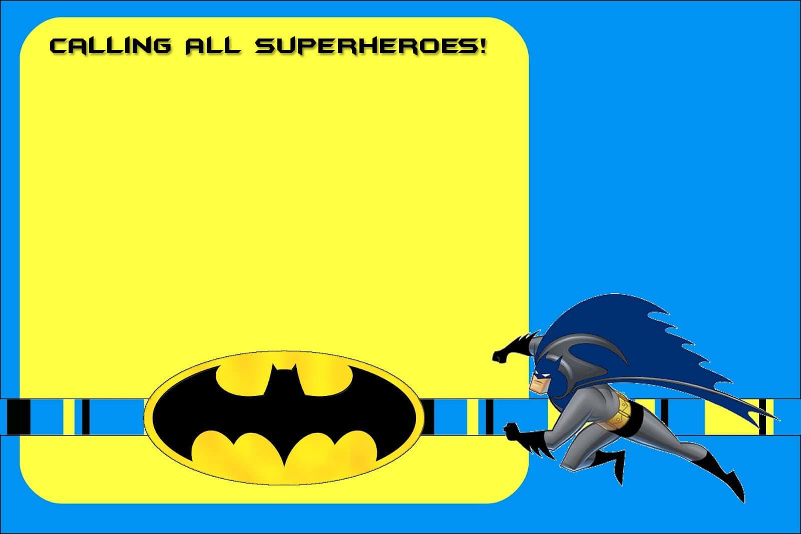 Free Printable Batman Forever Invitation Template | Drevio In Batman Birthday Card Template