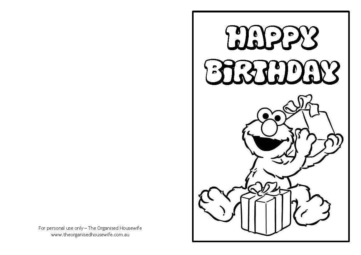Free Printable: Birthday Cards – The Organised Housewife With Regard To Elmo Birthday Card Template