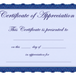 Free Printable Certificates Certificate Of Appreciation with regard to Free Template For Certificate Of Recognition
