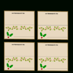 Free Printable Christmas Place-Cards regarding Christmas Table Place Cards Template