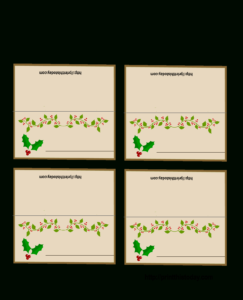 Free Printable Christmas Place-Cards regarding Christmas Table Place Cards Template