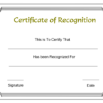 Free Printable Employee Certificate Of Recognition Template For Sample Certificate Of Recognition Template