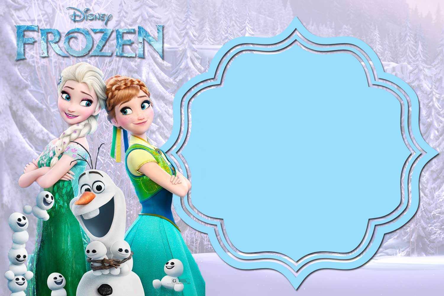 Free Printable Frozen Invitation Templates – Bagvania Throughout Frozen Birthday Card Template